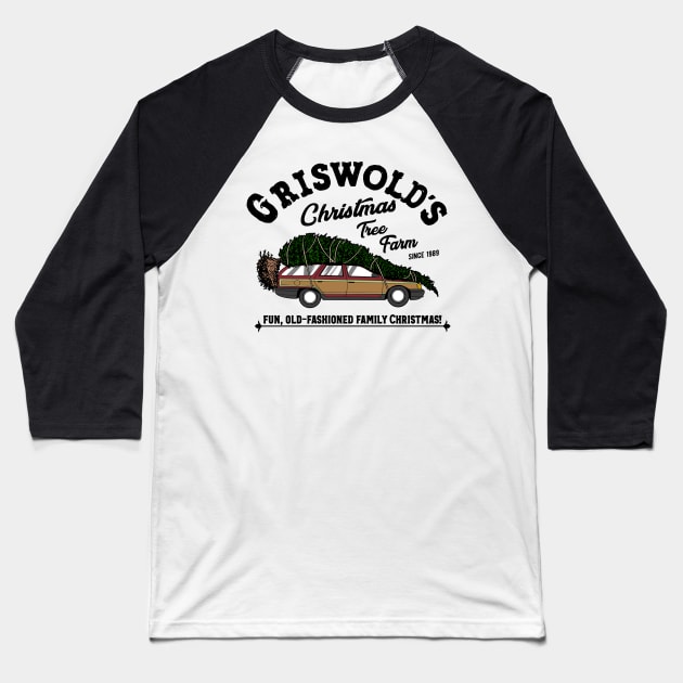 Griswold's Christmas Tree Farm Baseball T-Shirt by OniSide